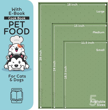 Dog Food Mat - 28x18 Raised Edges Dogs Mat - Image 2