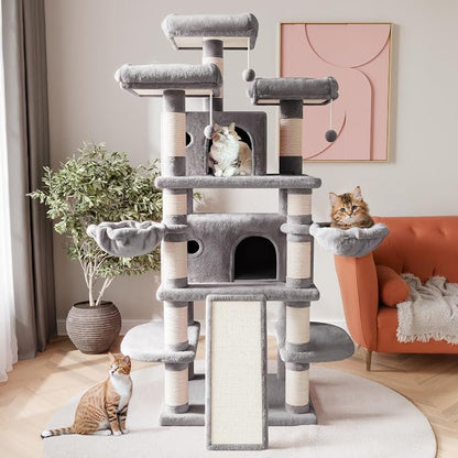 SHA CERLIN 68 Inches Multi-Level Large Cat Tree - Image 2