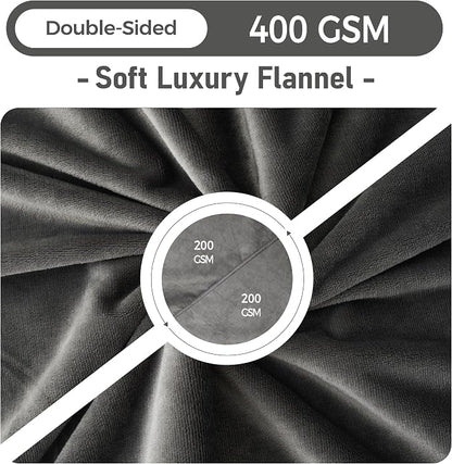 Waterproof Dog Blankets Dark Grey Pet Blanket 60"x80", Soft Fluffy Sofa Car Bed - Image 7