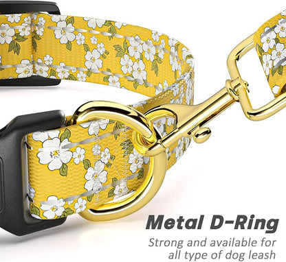 Reflective Dog Collar for Large Dogs, Cute Flower Theme Adjustable Heavy-Duty - Image 5