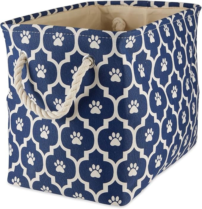 Bone Dry Pet Storage Collection Lattice Paw Print, Nautical Blue, Large by BoneDry