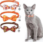 SCENEREAL Fall Thanksgiviing Cat Collar Breakaway Girl Boy, 3 Pack Turkey by SCENEREAL