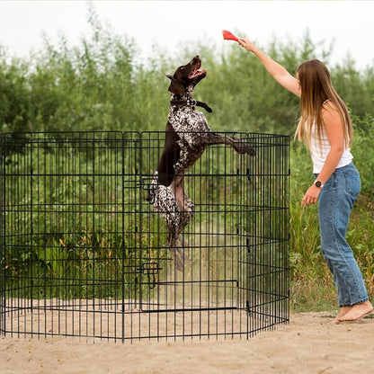 Peekaboo Pet Playpen Dog Fence Foldable Metal Dog Pen Wire Exercise Puppy Play - Image 5