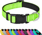 Reflective Dog Collar, Adjustable Soft Neoprene Padded Nylon Pet Collars by PWOD
