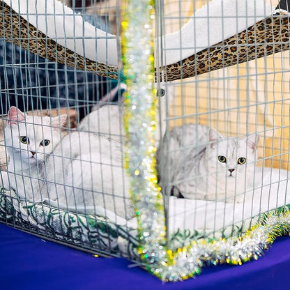 Jetec 2 Pieces Reversible Cat Hanging Hammock Soft Breathable Pet Cage Hammock - Image 2
