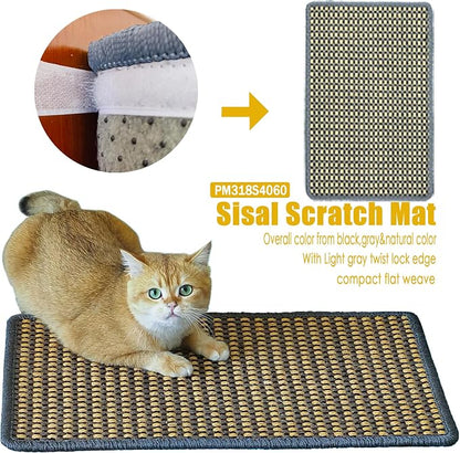 Cat Scratching Mat, 23.6 x 15.7inch Sisal Cat Scratchers - Image 4