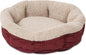 Petmate Aspen Pet Self Warming Round Bed, 19.5 Inches, Barn Red and Cream by Petmate