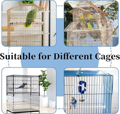 Daoeny Large Bird Cage Cover, Bird Cage Seed Catcher, Adjustable Soft Airy - Image 6