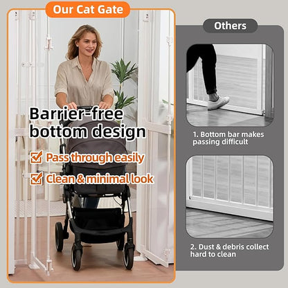 74.80-98.43'' Extra Tall Cat Gate, Adjustable 33.86” and 35.80" Wide, - Image 7