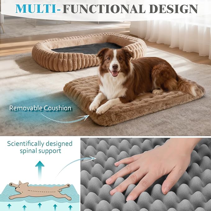 Washable Medium Size Dog Bed, Durable Calming Orthopedic Pet Bed - Image 3