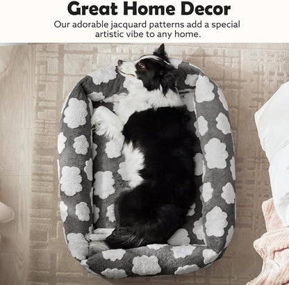 JOEJOY Cute Dog Bed Medium Size Dog, Rectangle Soft Furry Dog Beds - Image 2