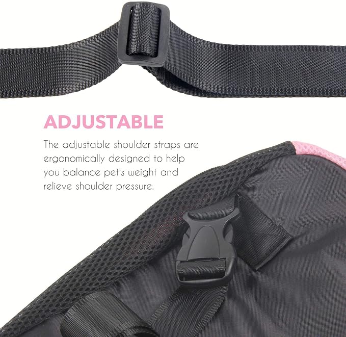 Dog Carrier Pink Legs Out Front Pet Carrier Backpack Comfortable Puppy Bag - Image 2