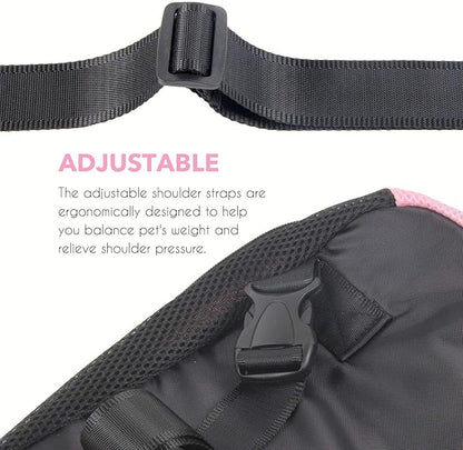 Dog Carrier Pink Legs Out Front Pet Carrier Backpack Comfortable Puppy Bag - Image 2