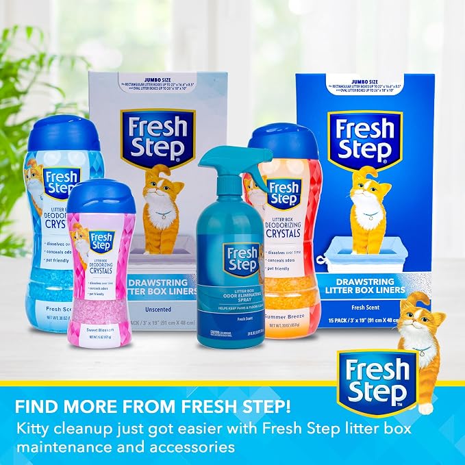 Fresh Step Drawstring Cat Litter Box Liners, Unscented Heavy Duty Kitty Litter - Image 6