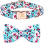 Elegant little tail Dog Collar, Rose Print Pet Collar Summer Dog Collar Durable by Elegantlittletail