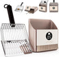 Cat Litter Scooper with Holder, Metal Litter Scoop Includes Portable Small by XIAOXINGYUN