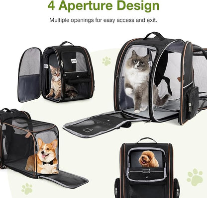 Lekebobor Large Cat Backpack Carrier Expandable Pet Carrier Backpack - Image 5