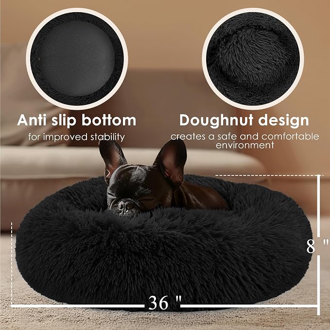 Extra Large Dog Beds, 36 Inch Human Dog Anxiety Relief Comfort Bed, - Image 3