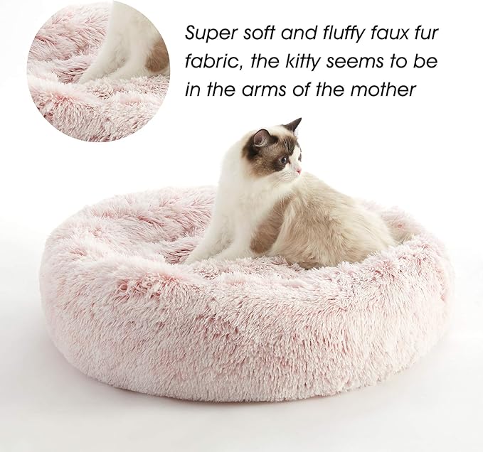 WESTERN HOME WH Calming Dog & Cat Bed, Anti-Anxiety Donut Cuddler Warming Cozy - Image 5