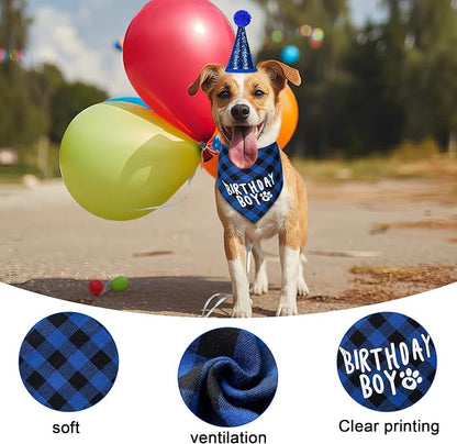 Dog Cat Birthday Party Supplies, Dog Cat Birthday Decorations Hat Bandana Bow - Image 5