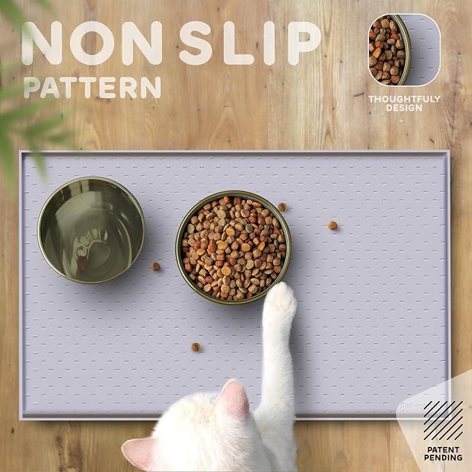 Dog Food Mat - 28x18 Raised Edges Dogs Mat - Image 4