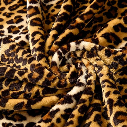 Bnuitland Leopard Print Fleece Flannel Throw - Image 7