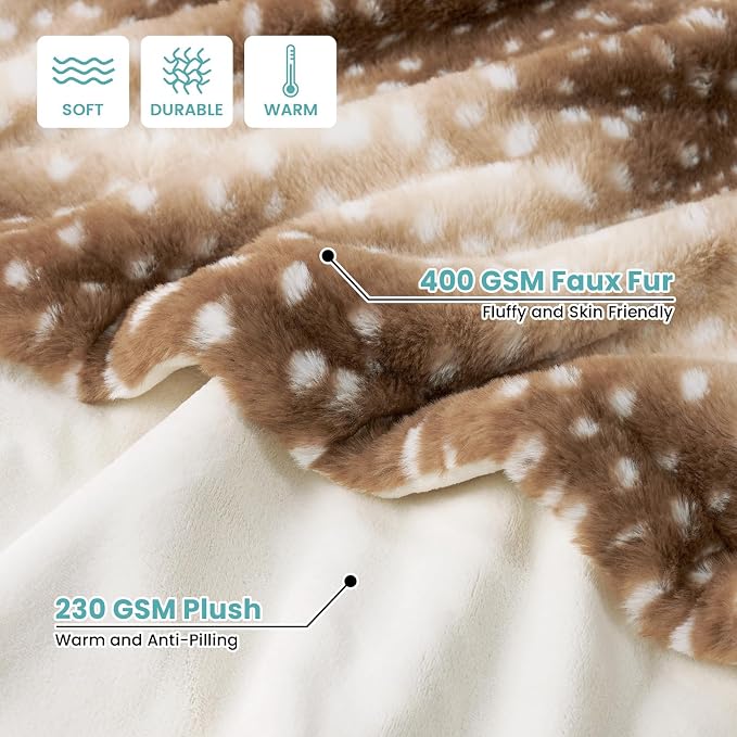 Waterproof Pet Blanket, Christmas Deer Print Blanket - Image 2