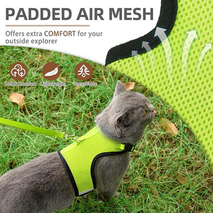 PUPTECK Soft Mesh Cat Vest Harness and Leash Set Puppy Padded Pet Harnesses - Image 2