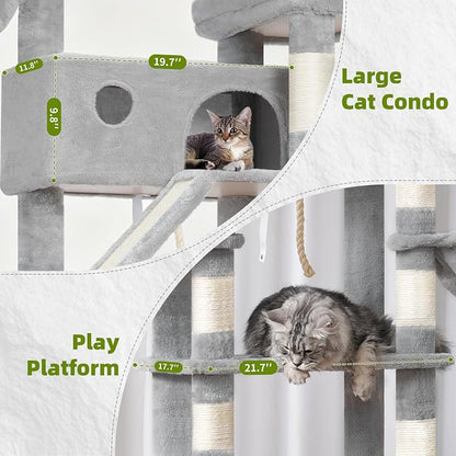 Cat Tree for Large Cats, 78.7" Tall Cat Tower for Indoor Cats Multiple Cats - Image 4