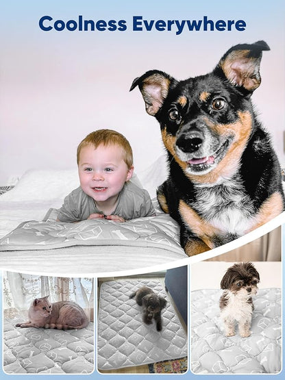 Rywell Dog Cooling Mat 2.0, Elegant Grey, Extended Cooling - Image 9