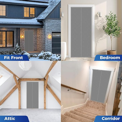 Magnetic Thermal Insulated Door Curtain Cover Block fit 36x82inch Door - Image 7