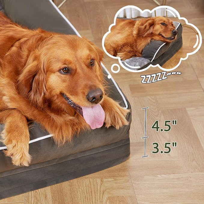 Orthopedic Dog Beds for Large Sized Dogs, Waterproof Egg Crate Foam Large Dog - Image 7