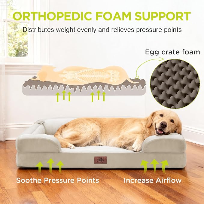 Extra Large Dog Bed, Orthopedic XL Washable Bed - Image 2