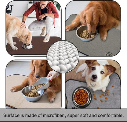 Sinland Microfiber Extra-Large Pet Food Mat Dog Feeding Mat Pet Bowl Mat - Image 7