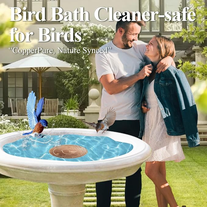 Bird Bath Copper Disk, 4.2" Large Surface Area, Covers 20% More Water Than - Image 6