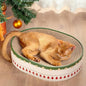 Cat Scratcher Bed, 2 in 1 Oval Cat Scratching Board by Conlun