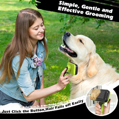 3PCS Self Cleaning Slicker Brush & Pet Grooming Rake & Flea Comb - Image 5