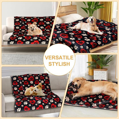 Dog Blankets for Large Dogs, Fuzzy Soft Pet Mat Throw Cover for Kennel Crate Bed - Image 2