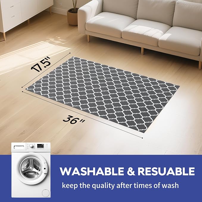 Cooyes Large Dog Food Mat 17.5"×36", Ultra-Absorbent Dog Bowl Mat - Image 7