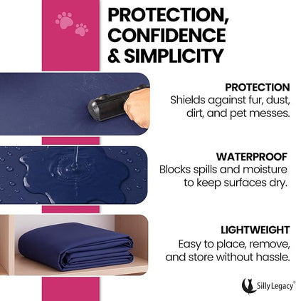 SILLY LEGACY Thin Reversible Waterproof Protective Bed Cover, - Image 5