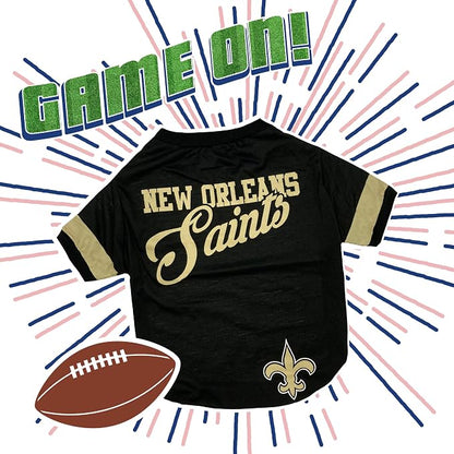 NFL New Orleans Saints T-Shirt for Dogs & Cats, Large. Football Dog Shirt for - Image 4