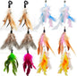 12 Pack Cat Wand Feather Toy Refills by miwooim