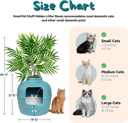 Good Pet Stuff Hidden Litter Box Planter, Decorative Cat Litter Enclosure - Image 7