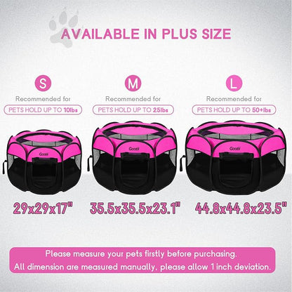 Portable Large Pet Cat Playpen for Indoor Outdoor Cats, Foldable Big Dog - Image 2