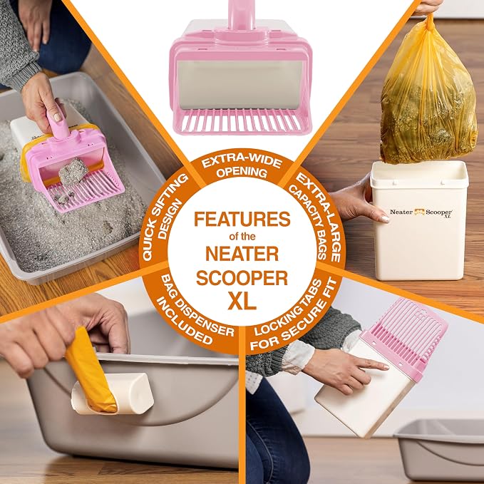 Neater Pet Brands Neater Scooper XL Cat Litter Scoop, 60 Refill Bags – - Image 6