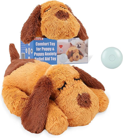 Heartbeat Puppy Toy, Comfort Cuddler Pillow, Dog Anxiety Relief Calming Aid by WEOK