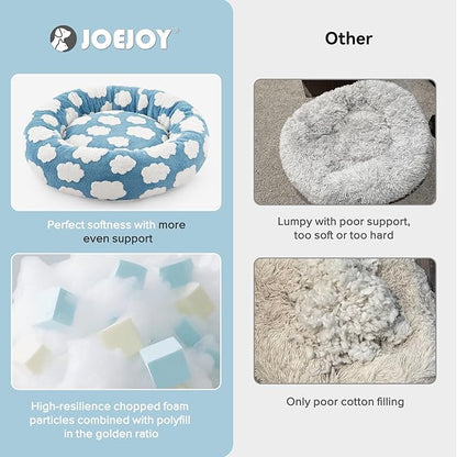 JOEJOY Donut Small Dog Bed, Round Cat Beds - Image 4