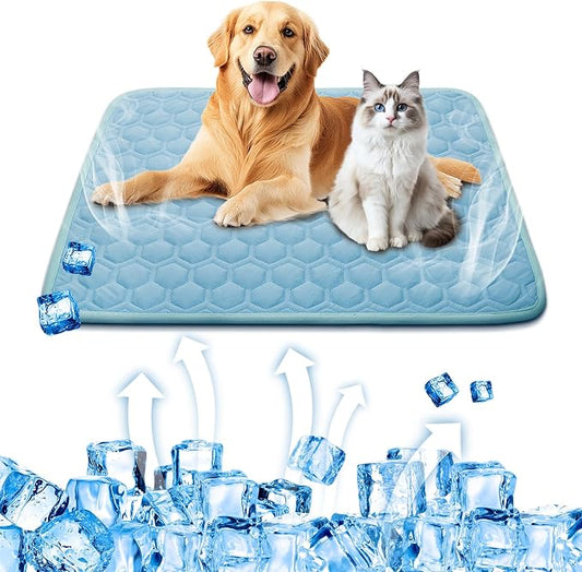Upgrade Dog Cooling Mat, Pet Dog Self Cool Pad, Ice Silk Washable Cooled Mat by XinChangShangMao