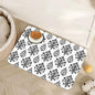 Vintage Damask Flower Dog Cat Food Mat, Non-Slip Dog Bowl Mats Floor Protector by Unknown