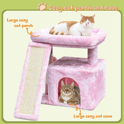 Small Pink Cat Tree for Indoor Cats, Cute Cat Tower - Image 2
